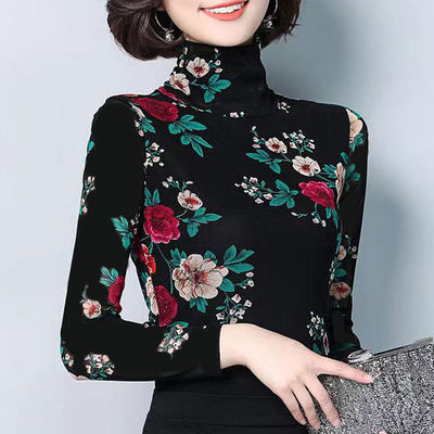 长袖打底衫女高领加绒保暖上衣