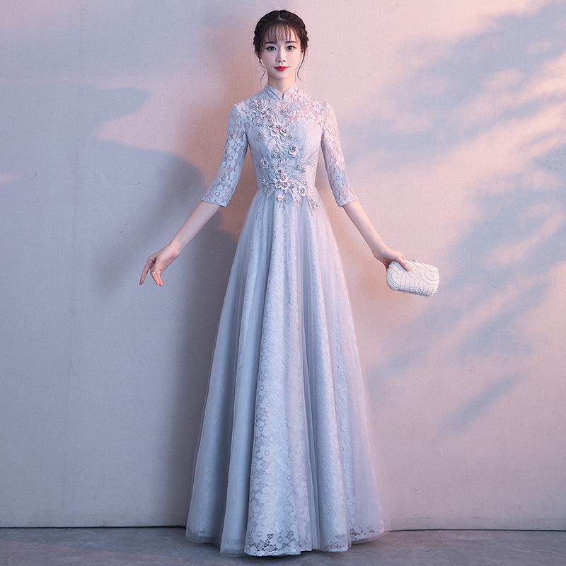 Elegant Evening Gown for Women, Suitable for Music Performances, Piano Playing, High-End Exams, Guzheng, and Vocal Performances