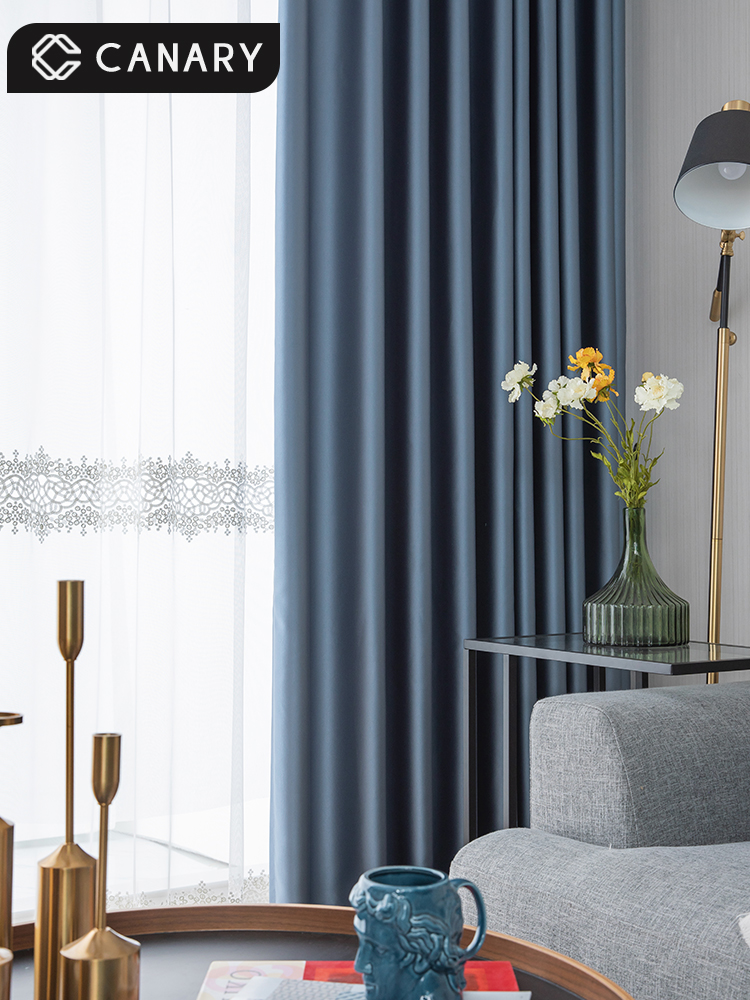 2021 Pop new 100 All-shade minimalist Nordic Wind Window Curtain Light Extravagant Upscale Living-room Bedroom Soundproofing