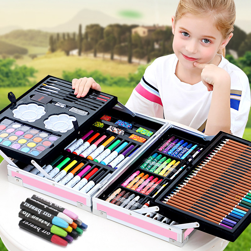 Paintbrush children non-toxicity watercolor pen primary school painting color pen safe washable 36 kindergarten 12 children 24 beginners hand drawing water-soluble colored pen 72 color crayon set
