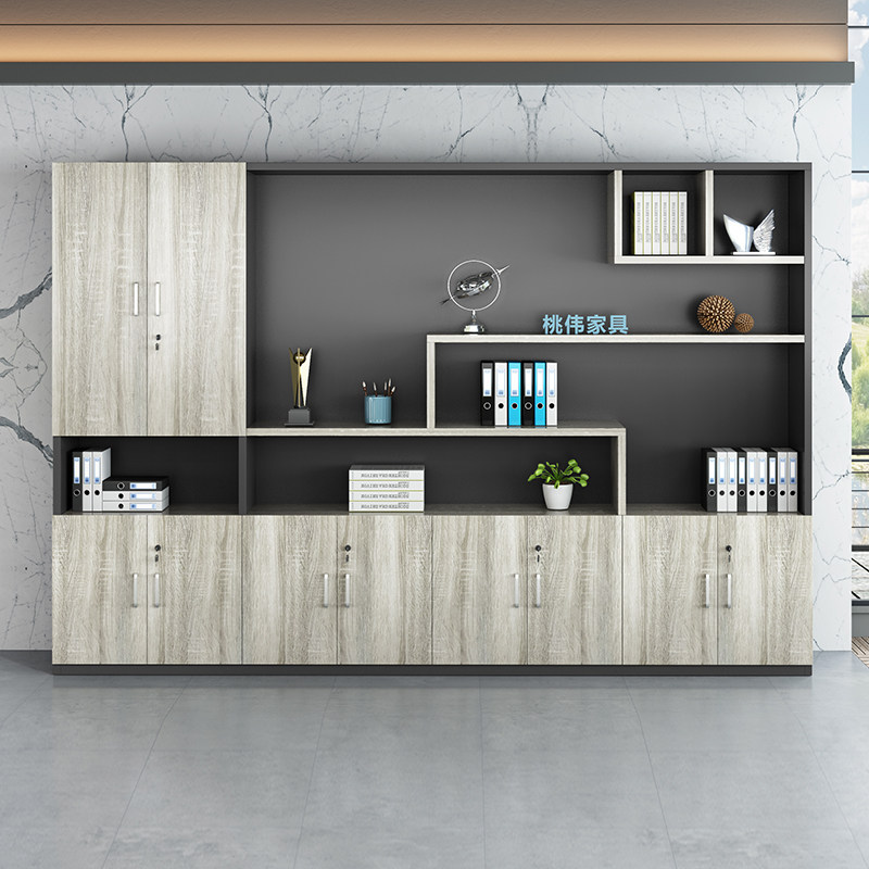 Peach Wills Office Furniture Plate Office Bookcase Cabinet Wooden Briefs Fashion Modern File Cabinet Information Cabinet