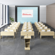 Training table Folding table Long table Conference table and chair combination Staff folding wheel movable office double desk