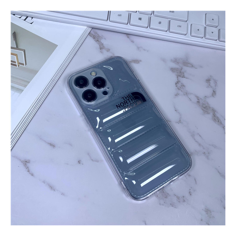 The North Face Puffy Puffer Down Jacket Transparent Clear 14, 13, 12 iPhone Case