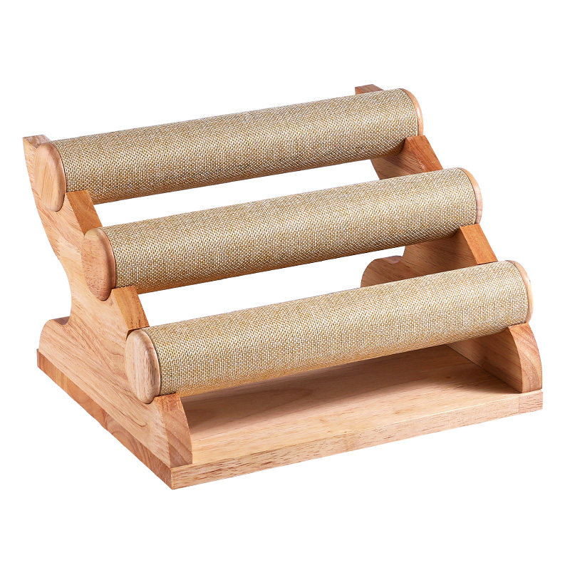 Handmade Show Stand Solid Wood Three Layers Bracelet Bracelet Bracelet with Counter Jewelry Display Props Jewelry Racks