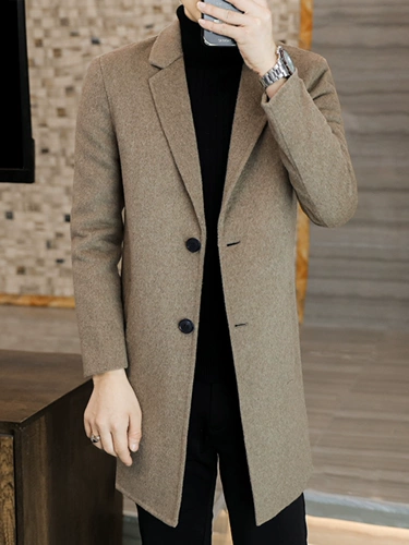 Длинное демисезонное шерстяное шерстяное пальто, элитный плащ, двусторонная куртка для отдыха, в корейском стиле, средней длины