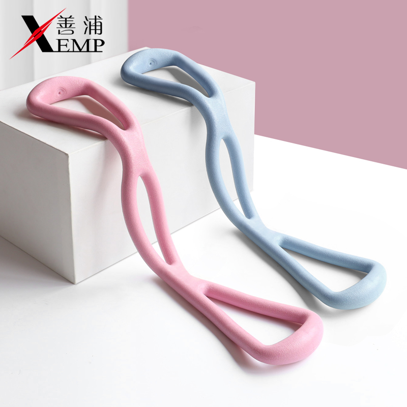 8 words Lalizers open shoulder beauty back theorizer pull fitness elastic band female home stretch yoga equipment 8-word rope