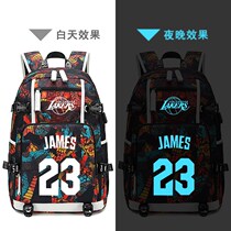 NBA Lakers James sports leisure school bag men and women basketball training bag travel backpack large capacity