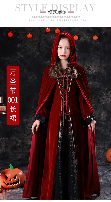 Halloween Trẻ Em Trang Phục Bé Gái Trang Phục Hóa Trang Phù Thủy Đầm Váy Bé Gái Bé Cosplay Đầm Công Chúa