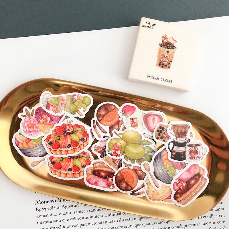 Japanese and house and paper sticker pack small fresh cartoon hand account sticker set Japanese cute character diary decoration hand account material 44 pieces