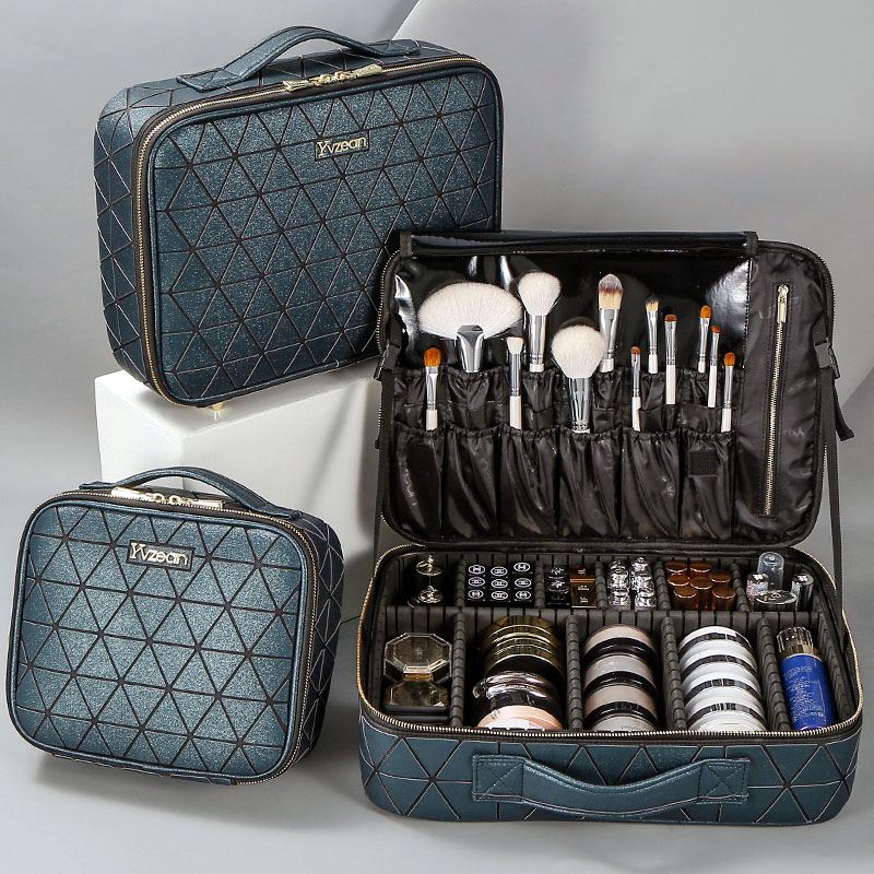 Specialization Makeup Bag Woman Portable Large Capacity Heel Makeup Artist Korea Online Red Pint Small Fragrance Hair Accessories Containing Box box Card