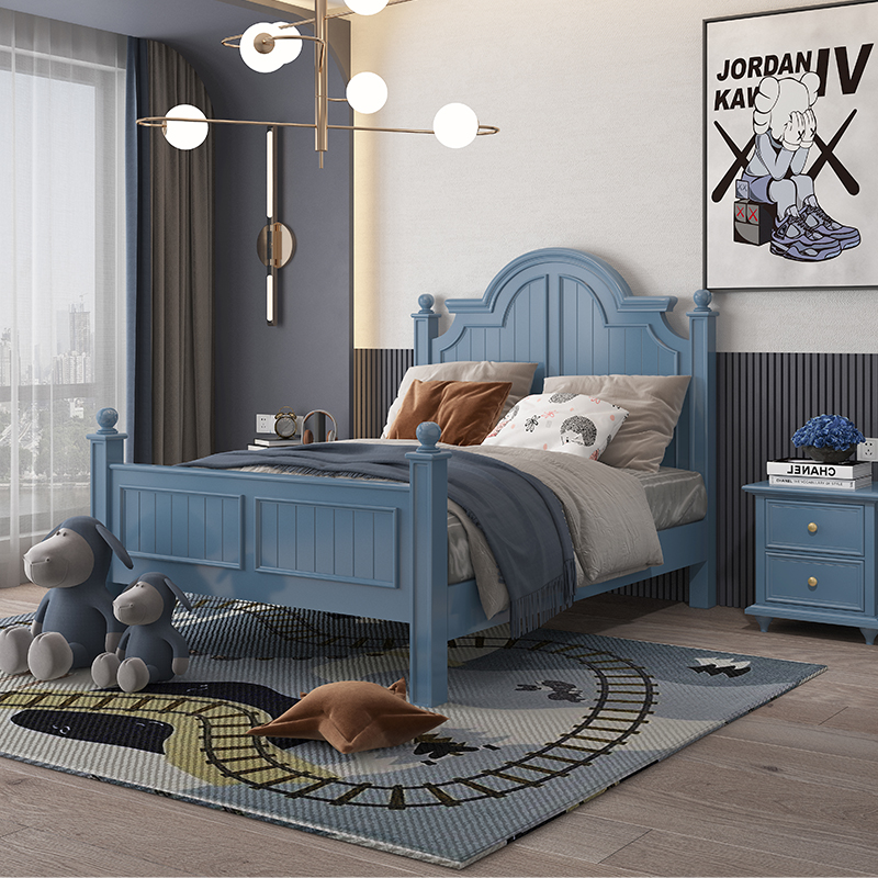 Solid wood children's bed boy single bed children's bed light luxury princess bed girl bed children's room furniture combination set