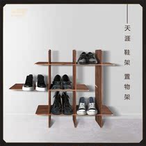 Tianya solid wood shoe rack floor shelf simple style high color value practical beauty House