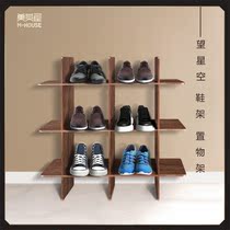 Looking at the stars solid wood shoe rack floor shelf simple style high value practical beauty