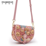 Летняя сумка, небольшая дизайнерская ткань, ремешок для сумки на одно плечо, с медвежатами