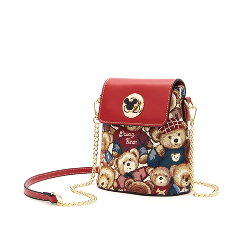 Небольшая сумка, оригинальная сумка через плечо, цепь на одно плечо, с медвежатами, коллекция 2023
