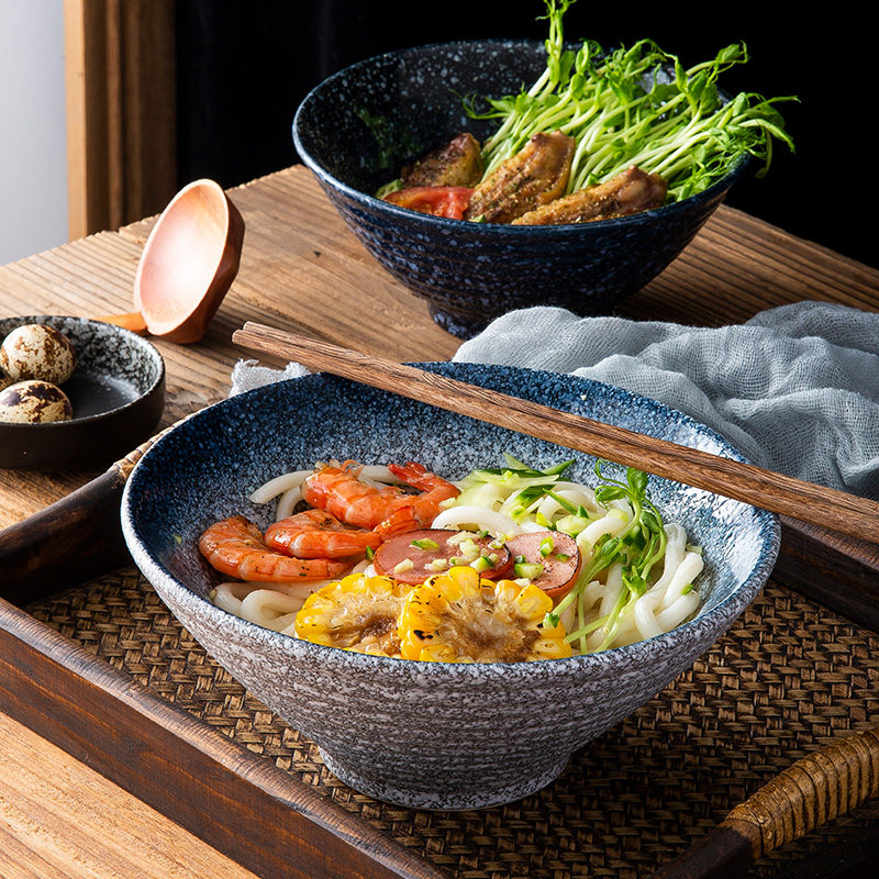 Japanese tableware ceramic household Japanese beef noodle bowl bubble noodle bowl high-value bowl