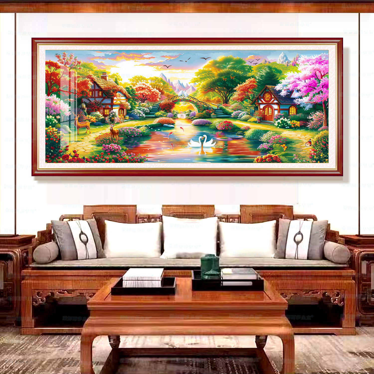 定制款十字绣蓝汐幻月60*90大格自己绣花卉玫瑰：手工艺品的魅力与挑战
