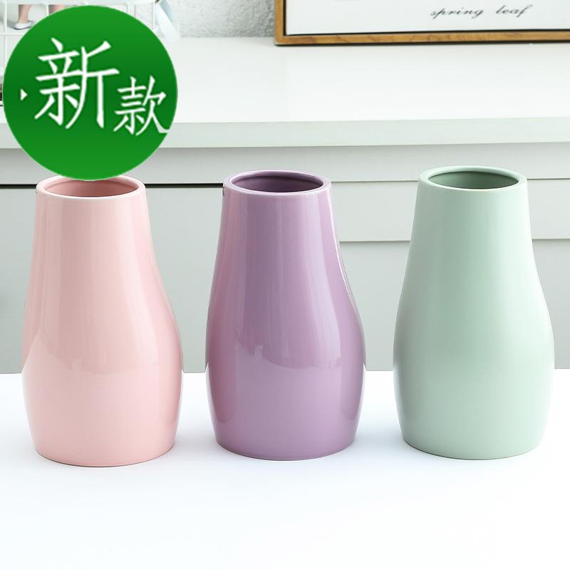 Nordic creative g ceramic small vase hydroponic fresh simple dry flower home decoration living room desktop flower vase