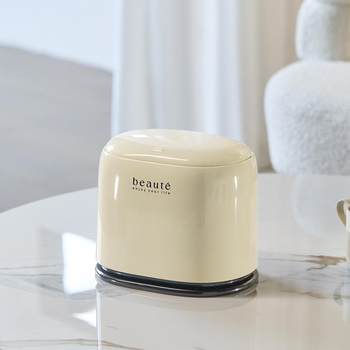 Desktop trash can high-value creative household storage barrel with lid small mini cute pressing small trash can