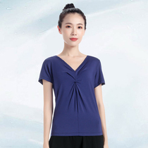 Dance practice dress female top Adult long sleeve V-neck ballet style teacher body clothing Classical dance dance clothes