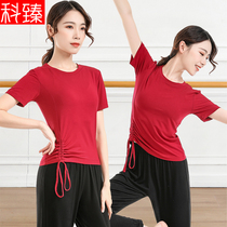 Dance suit Womens top Adult short sleeve crew neck Chinese dance practice suit Modern dance dance body clothing Classical dance