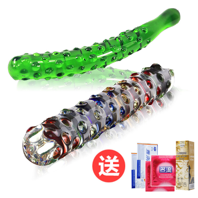 Glass Anal Plug Oversized Male woman with gay sex tool Post Vestibular Stopper Rod crystal stick Imitation Cucumber Fake Yang
