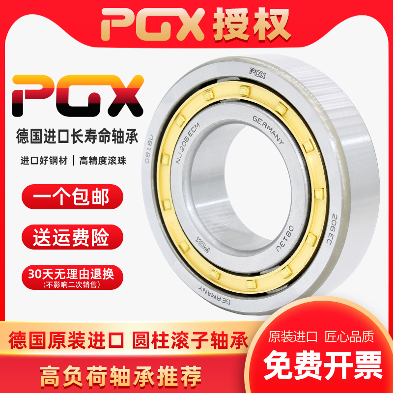 German PGX cylindrical roller bearings N NU NJ203ECM NJ204ECM NJ205ECM NJ206ECM