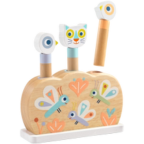 Djeco Cat and Bird Bounce Game Baby Early Education Enlightenment 1 Year Old Color Matching Fine Motor Training Toy