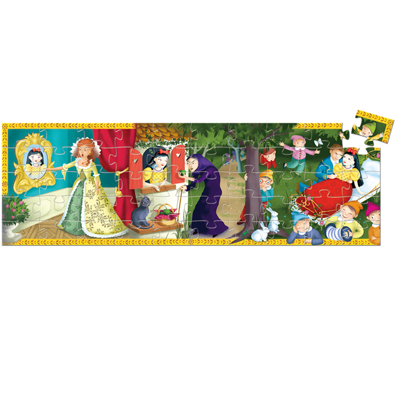 djeco white snow princess children pintu puzzle puzzle puzzle 3-4-5-6 year old baby girl big chunks intellect