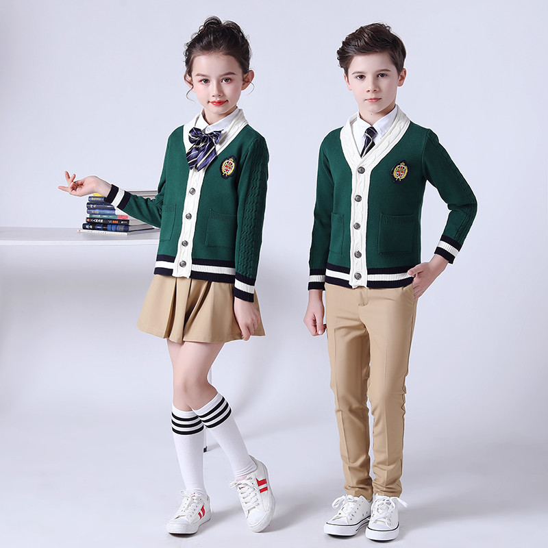 Primary school uniform children's sports clothing three pieces of kindergarten suit chorus performances