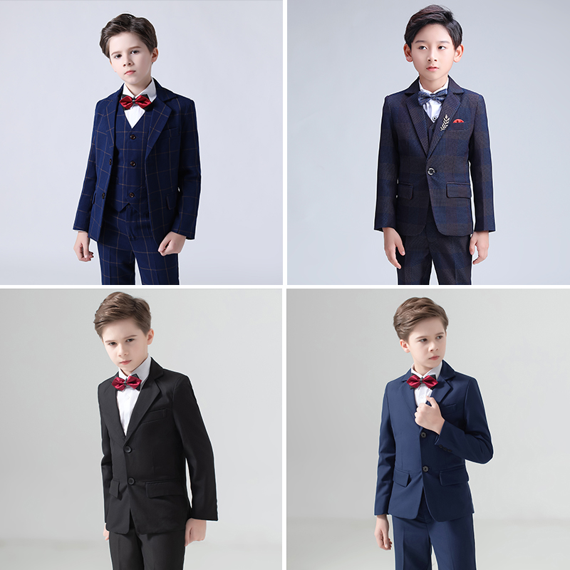 Children's gown boy Western-style wedding Playboy boy Piano performance plays out in a small suit Shuai Inn jacket