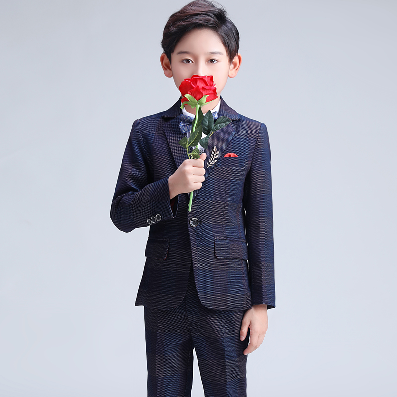 Children's suit suit boy suit flower girl boy piano competition performance costume small suit handsome British - Taobao