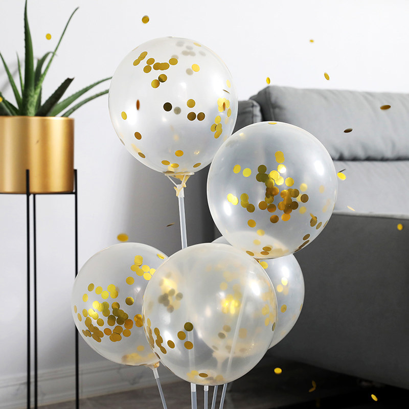 Shake sound net red with ins sequins transparent balloon adult birthday decoration baby children's birthday party layout