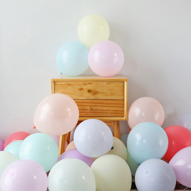 Macarons Balloon Decoration Children's First Birthday Party Confession Asking Wedding Room Floating Scene Layout