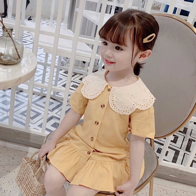 Girls Summer 2019 New Girls Yang Ping Princess Links Children Short Sleeve Cotton Shirt T - shirt Cotton Cotton Cotton Cotton Cotton Shirt Couple Cotton Couple