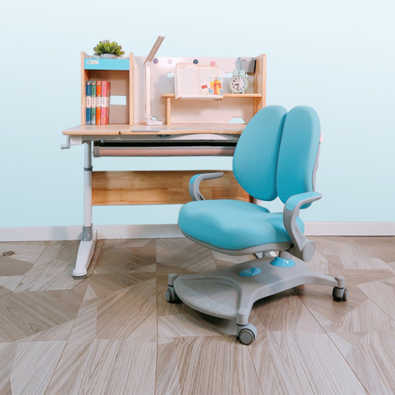 Children's study desk primary school students' desk children's writing desk table household liftable solid wood desk and chair set