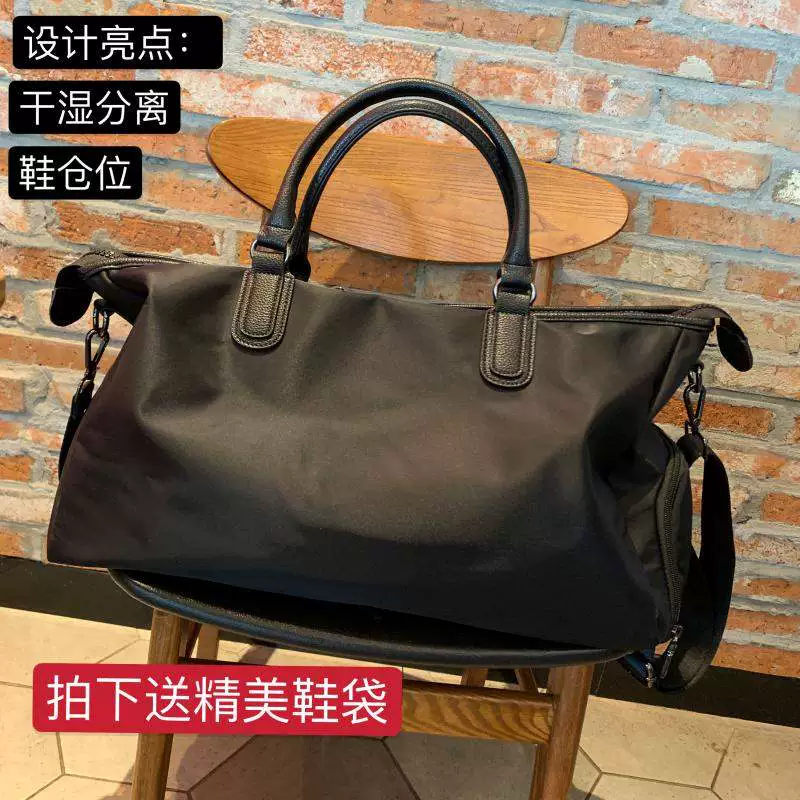 Nhật Bản mua sắm lưới màu đỏ du lịch túi du lịch ngắn của nam giới túi duffel bóng của phụ nữ bóng công suất lớn chuyến đi công tác du lịch khô và ướt - Túi du lịch