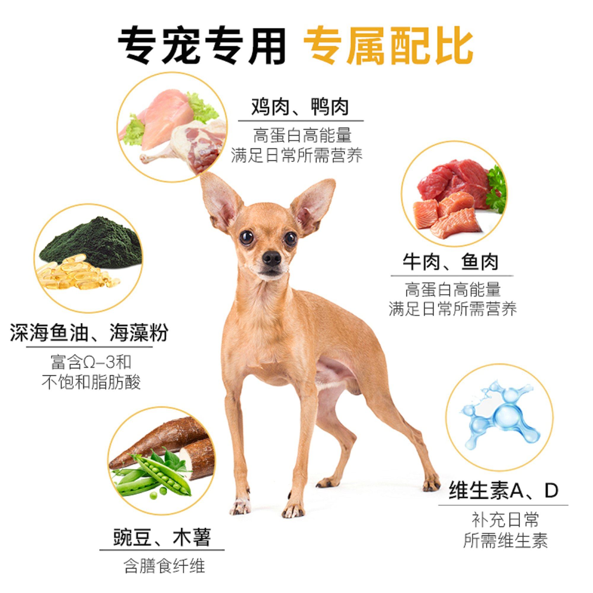 Papa Wang's Special Fawn Dog Full-Price Dog Food Nutritional Small Puppies and Adult Dogs Universal Exclusive Formula 2.5kg