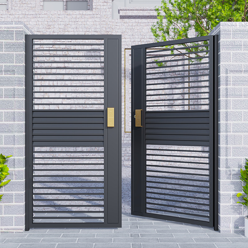 Custom Zinc Steel Patio Doors Villa Courtyard Gate Security Door Security Door Doors Outdoor Garden Iron Door Fence Wall Grilles Doors