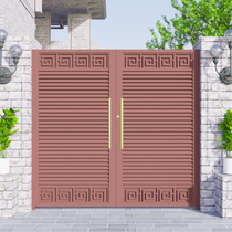 Villa Gate Modern Courtyard Portal External Iron Art Double Open Door Stainless Steel Simple Countryside Yard Wall Door Customisation