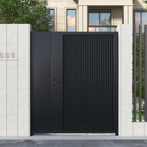 Villa Courtyard Iron Art Gate Single Open Modern Minima Garden Door Home Yard Stainless Steel Outdoor Gate