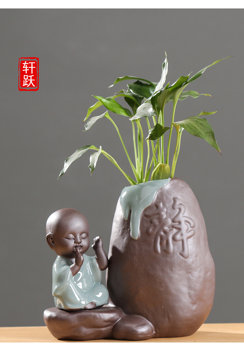 Other hydroponics aquatic plant container vessels flower vase flowerpot ceramic Chinese style household small place