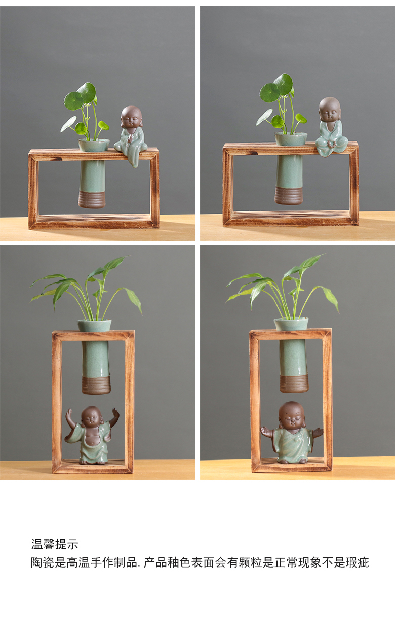 Chinese wind indoor other hydroponics vases, ceramic creative move wall wash water pot flowers small vessels