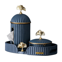 Nordic tissue box creative high-end light luxury simple modern living room tray ashtray set dining table paper box