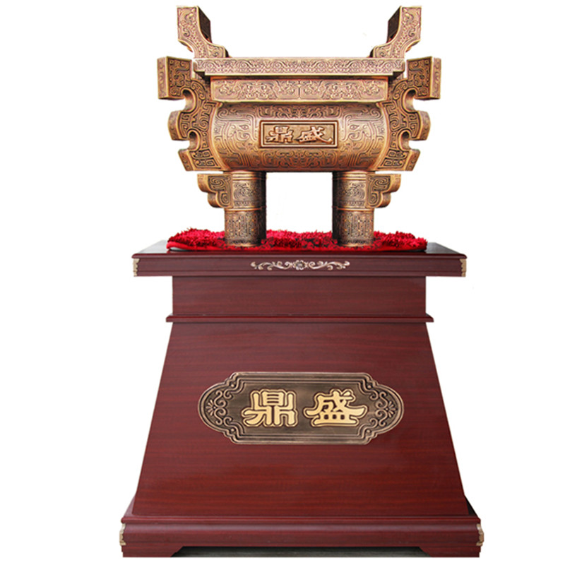 Pure copper Dingfang piece large enterprise hotel lobby opening ceremony opening ceremony souvenir