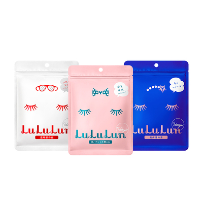 LuLuLun快速控油保湿补水紧致透亮日本面膜7片*3 官方正品