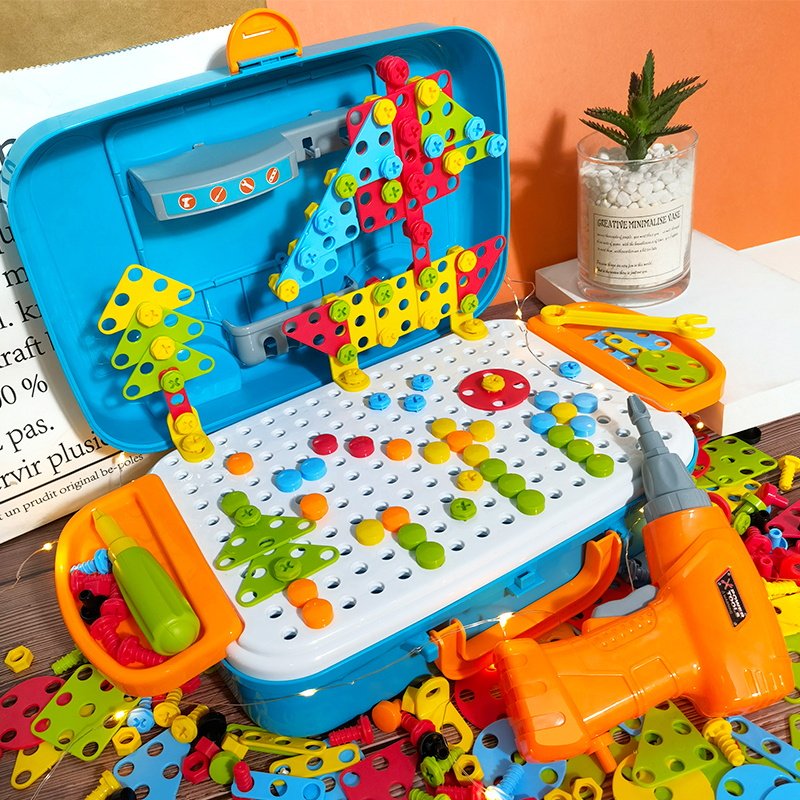 Screw Screws Toy Assembly Disassembly Assembly Kit Electric Drill Baby Hands-on 2 Child Puzzle Force Boy 3 years old