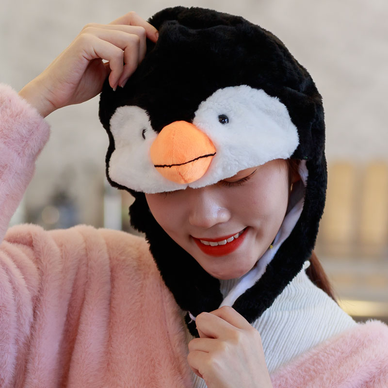 Little Red Book with Cartoon Penguin Hat Couple Show Prop Children Cute Students 9 9