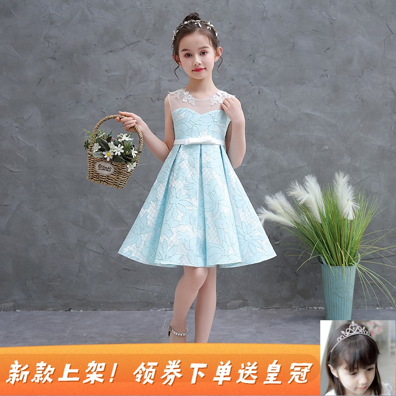 Girl's princess dress 61 children's gown Little host walking show to serve little girl's evening gown dress for summer