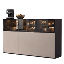Wanyu solid wood sideboard integrated wall-mounted living room household tea cabinet simple light luxury high-end wine cabinet storage cabinet